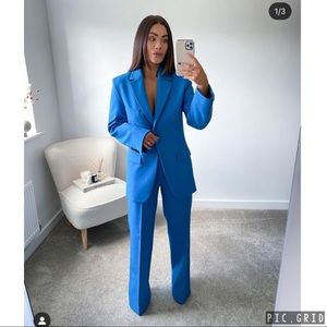 Zara set straight cut blazer and pants